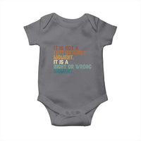Retro Cory Booker Quotes Baby Onesie This is a Right or Wrong Moment Subtle FDT - Wonder Print Shop