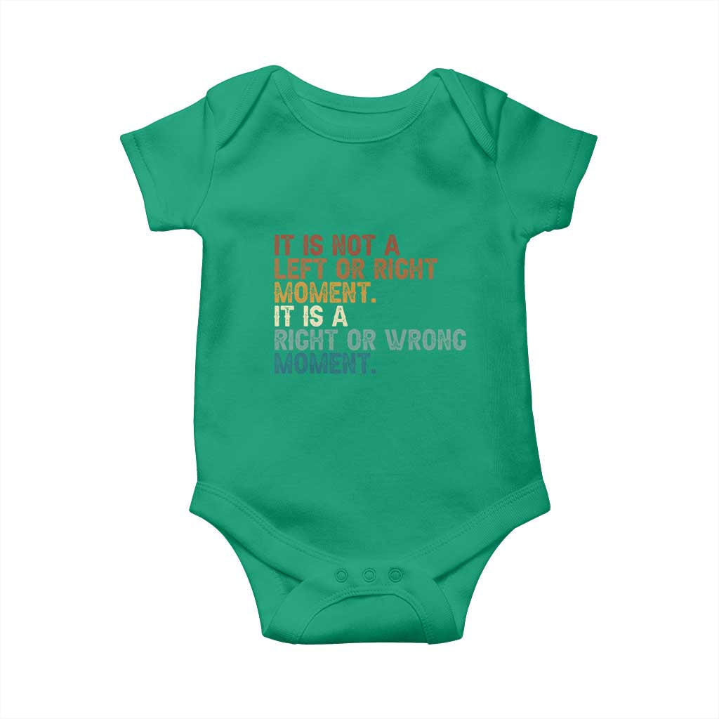 Retro Cory Booker Quotes Baby Onesie This is a Right or Wrong Moment Subtle FDT - Wonder Print Shop