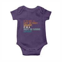 Retro Cory Booker Quotes Baby Onesie This is a Right or Wrong Moment Subtle FDT - Wonder Print Shop