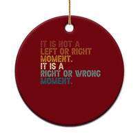 Retro Cory Booker Quotes Ceramic Ornament This is a Right or Wrong Moment Subtle FDT - Wonder Print Shop