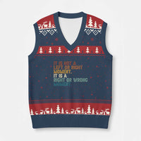 Retro Cory Booker Quotes V-Neck Knit Sweater Vest This is a Right or Wrong Moment Subtle FDT - Wonder Print Shop