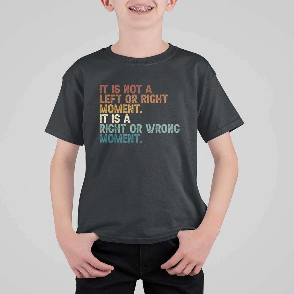 Retro Cory Booker Quotes T Shirt For Kid This is a Right or Wrong Moment Subtle FDT - Wonder Print Shop