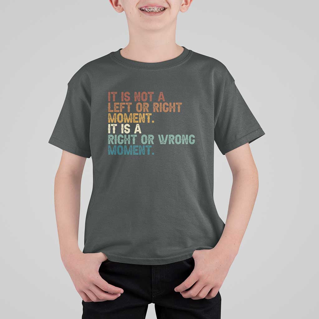 Retro Cory Booker Quotes T Shirt For Kid This is a Right or Wrong Moment Subtle FDT - Wonder Print Shop