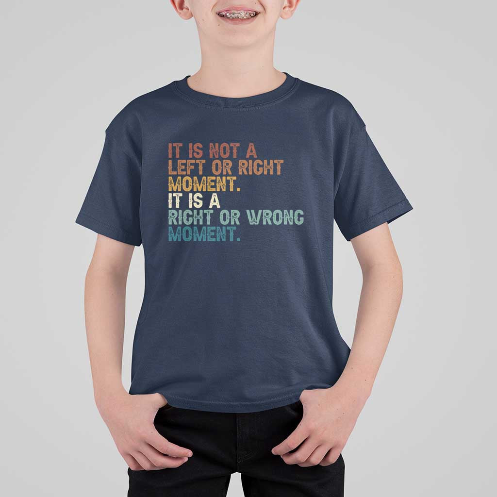 Retro Cory Booker Quotes T Shirt For Kid This is a Right or Wrong Moment Subtle FDT - Wonder Print Shop
