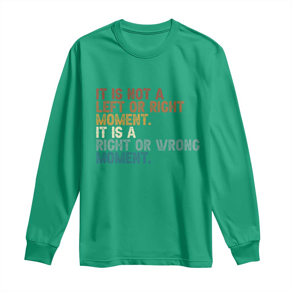 Retro Cory Booker Quotes Long Sleeve Shirt This is a Right or Wrong Moment Subtle FDT - Wonder Print Shop