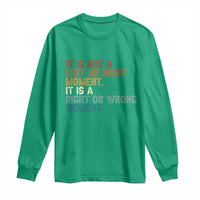 Retro Cory Booker Quotes Long Sleeve Shirt This is a Right or Wrong Moment Subtle FDT - Wonder Print Shop