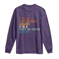 Retro Cory Booker Quotes Long Sleeve Shirt This is a Right or Wrong Moment Subtle FDT - Wonder Print Shop