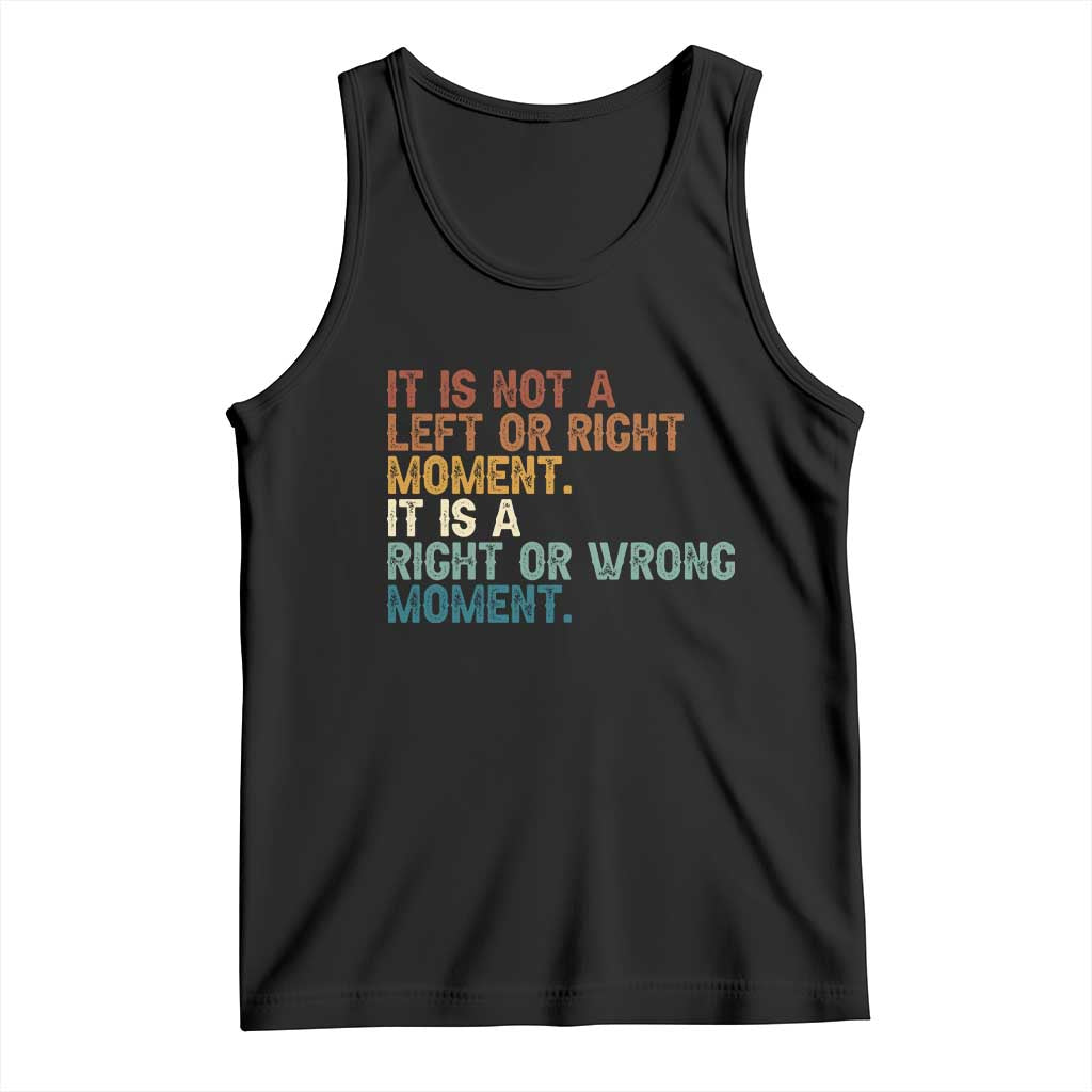 Retro Cory Booker Quotes Tank Top This is a Right or Wrong Moment Subtle FDT - Wonder Print Shop