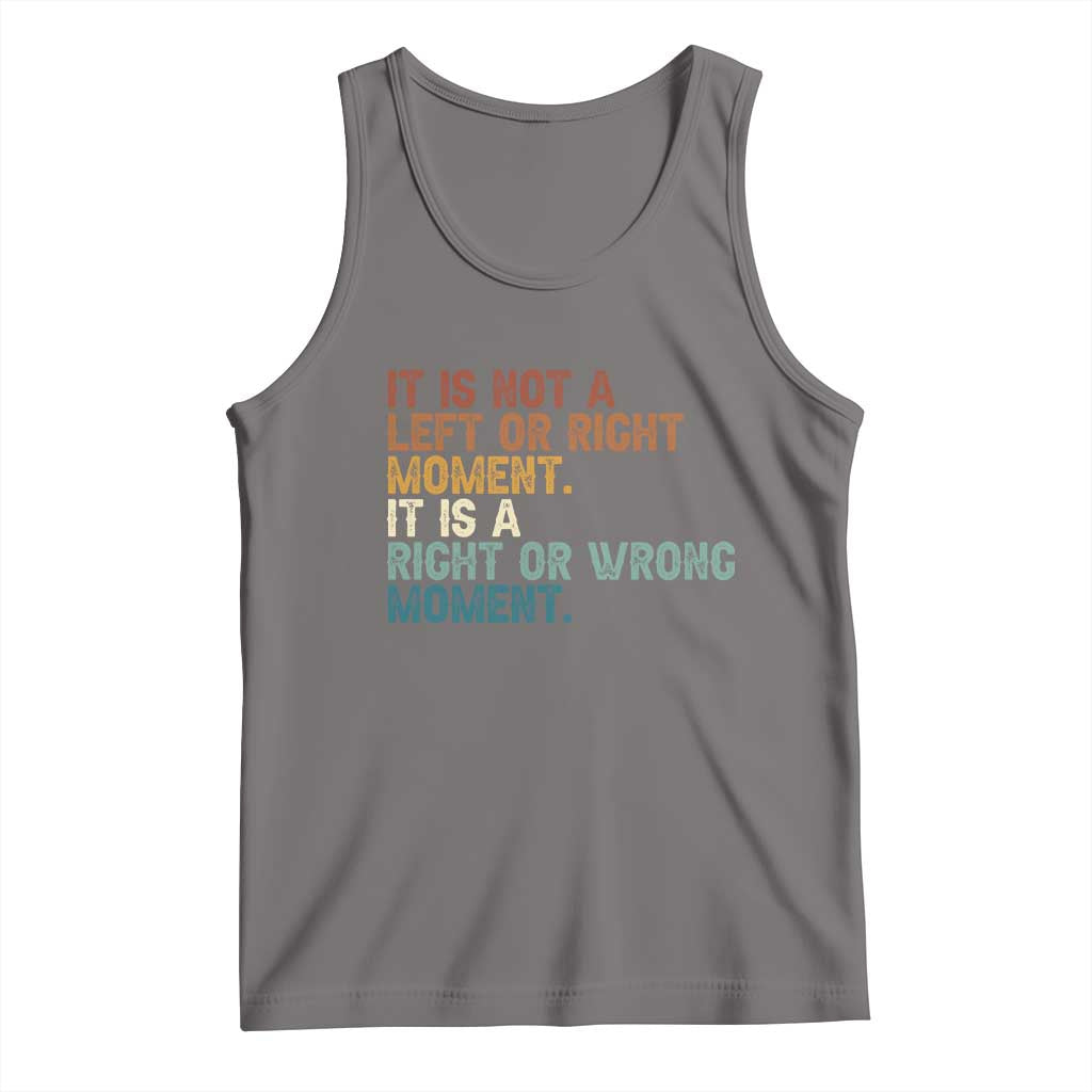 Retro Cory Booker Quotes Tank Top This is a Right or Wrong Moment Subtle FDT - Wonder Print Shop
