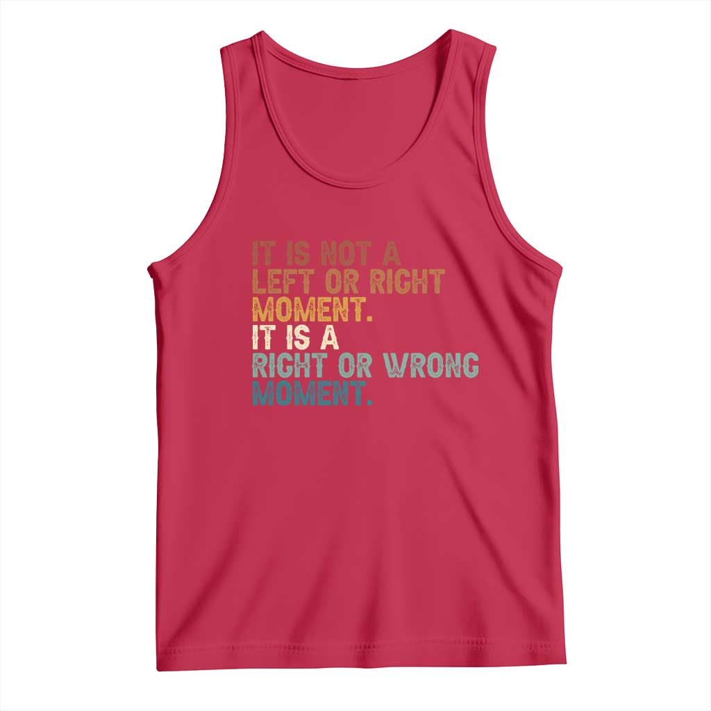 Retro Cory Booker Quotes Tank Top This is a Right or Wrong Moment Subtle FDT - Wonder Print Shop