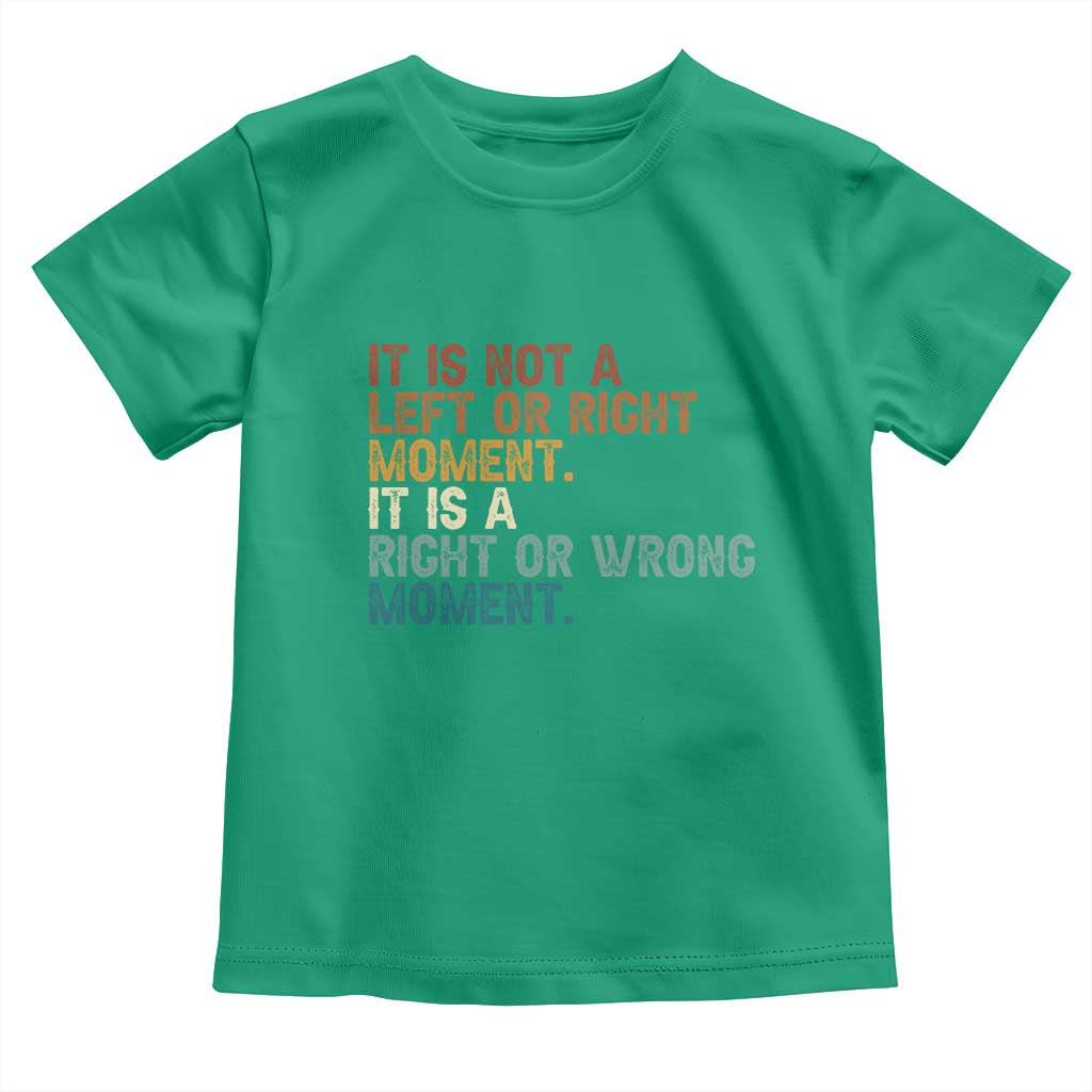 Retro Cory Booker Quotes Toddler T Shirt This is a Right or Wrong Moment Subtle FDT - Wonder Print Shop
