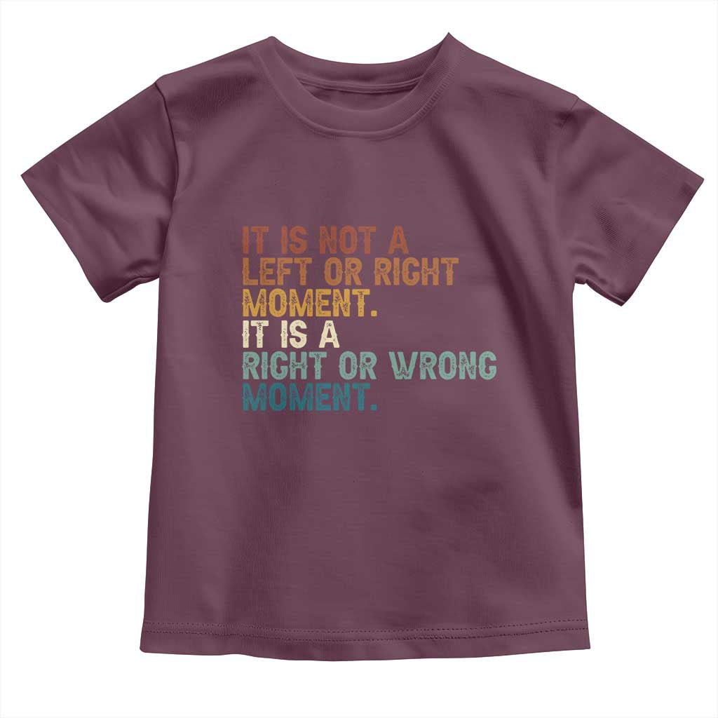 Retro Cory Booker Quotes Toddler T Shirt This is a Right or Wrong Moment Subtle FDT - Wonder Print Shop