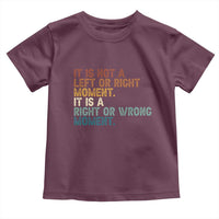 Retro Cory Booker Quotes Toddler T Shirt This is a Right or Wrong Moment Subtle FDT - Wonder Print Shop