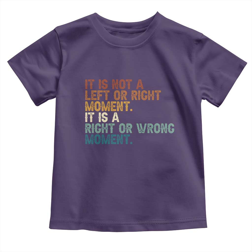 Retro Cory Booker Quotes Toddler T Shirt This is a Right or Wrong Moment Subtle FDT - Wonder Print Shop