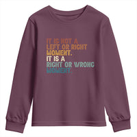 Retro Cory Booker Quotes Youth Sweatshirt This is a Right or Wrong Moment Subtle FDT - Wonder Print Shop