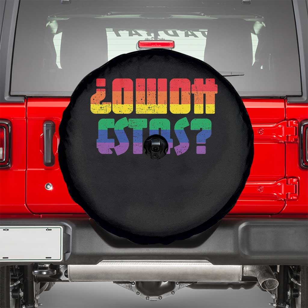 Como Estas Spare Tire Cover Funny Spanish LGBT Pride Latinx Retro Queer Inclusive Gift - Wonder Print Shop