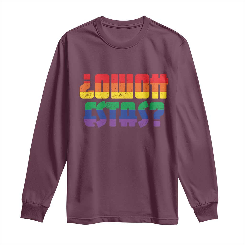 Como Estas Long Sleeve Shirt Funny Spanish LGBT Pride Latinx Retro Queer Inclusive Gift - Wonder Print Shop