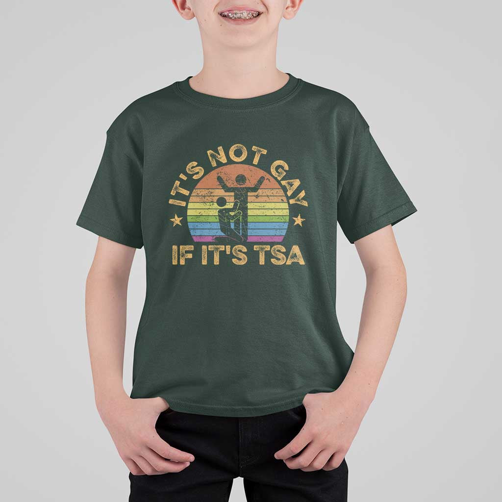 Funny It is Not Gay If It is TSA Security T Shirt For Kid - Wonder Print Shop