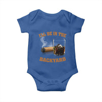 Funny Cigar Bourbon Lovers Baby Onesie I'll Be In The Backyard - Wonder Print Shop