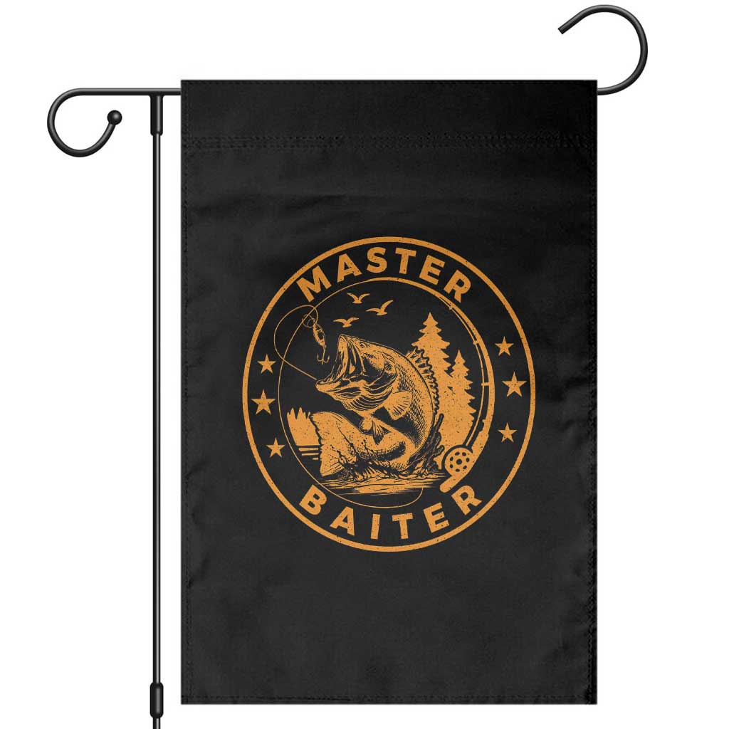 Master Baiter Garden Flag Retro Bass Fishing Funny Fisher Fish Fisherman - Wonder Print Shop