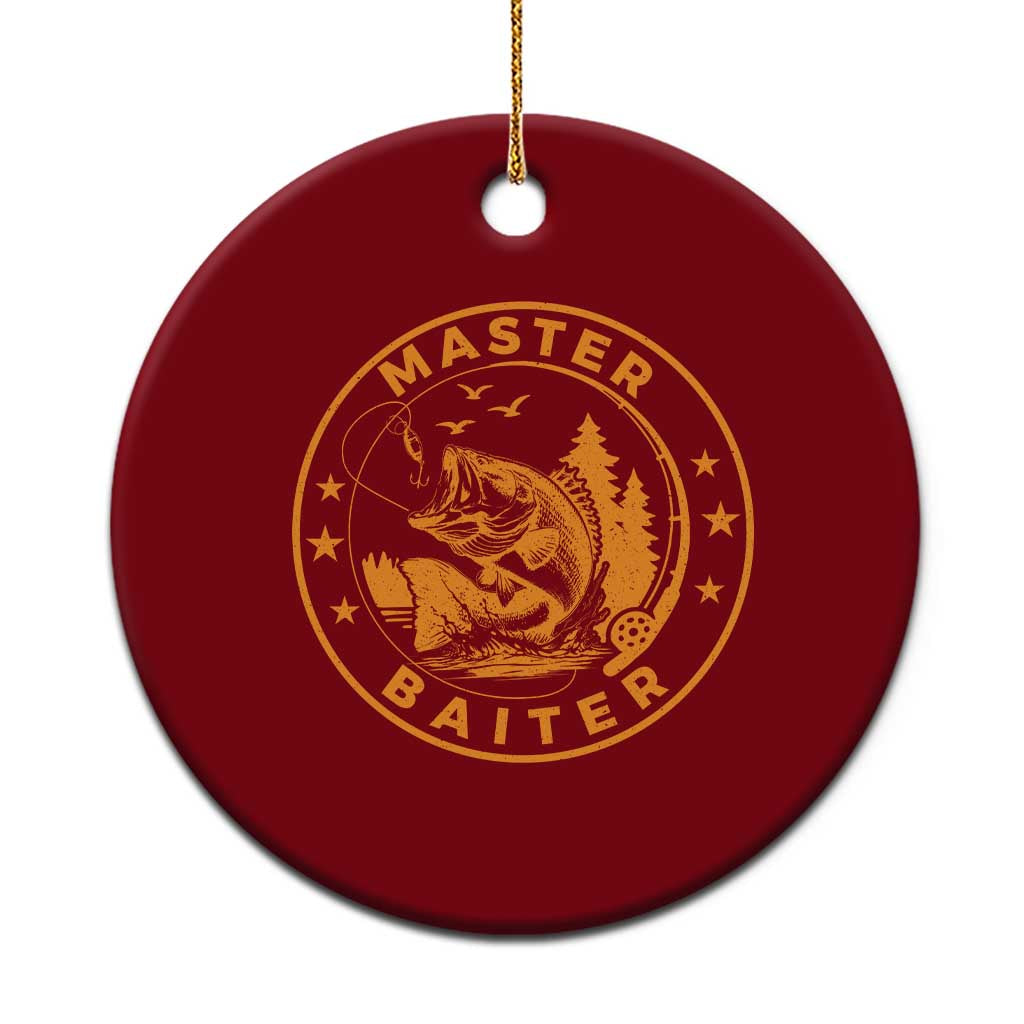 Master Baiter Ceramic Ornament Retro Bass Fishing Funny Fisher Fish Fisherman - Wonder Print Shop