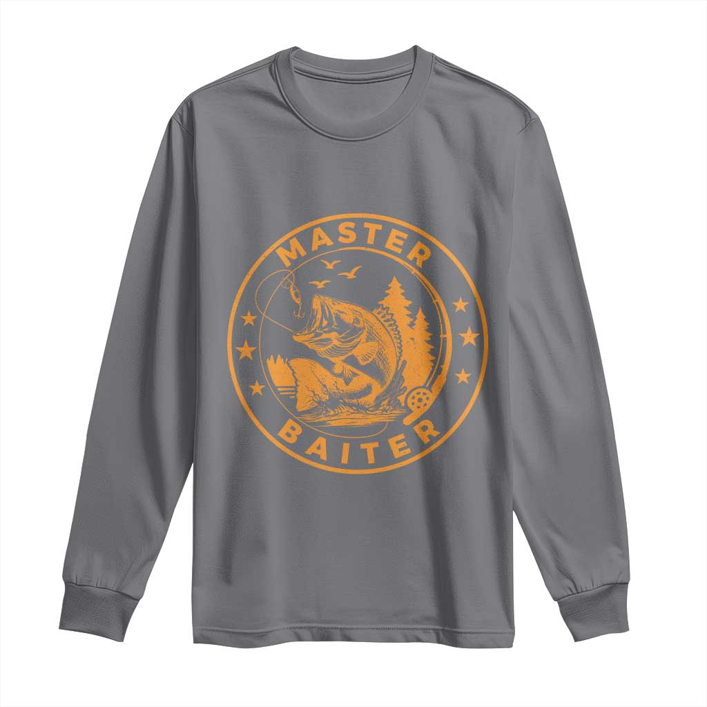 Master Baiter Long Sleeve Shirt Retro Bass Fishing Funny Fisher Fish Fisherman - Wonder Print Shop