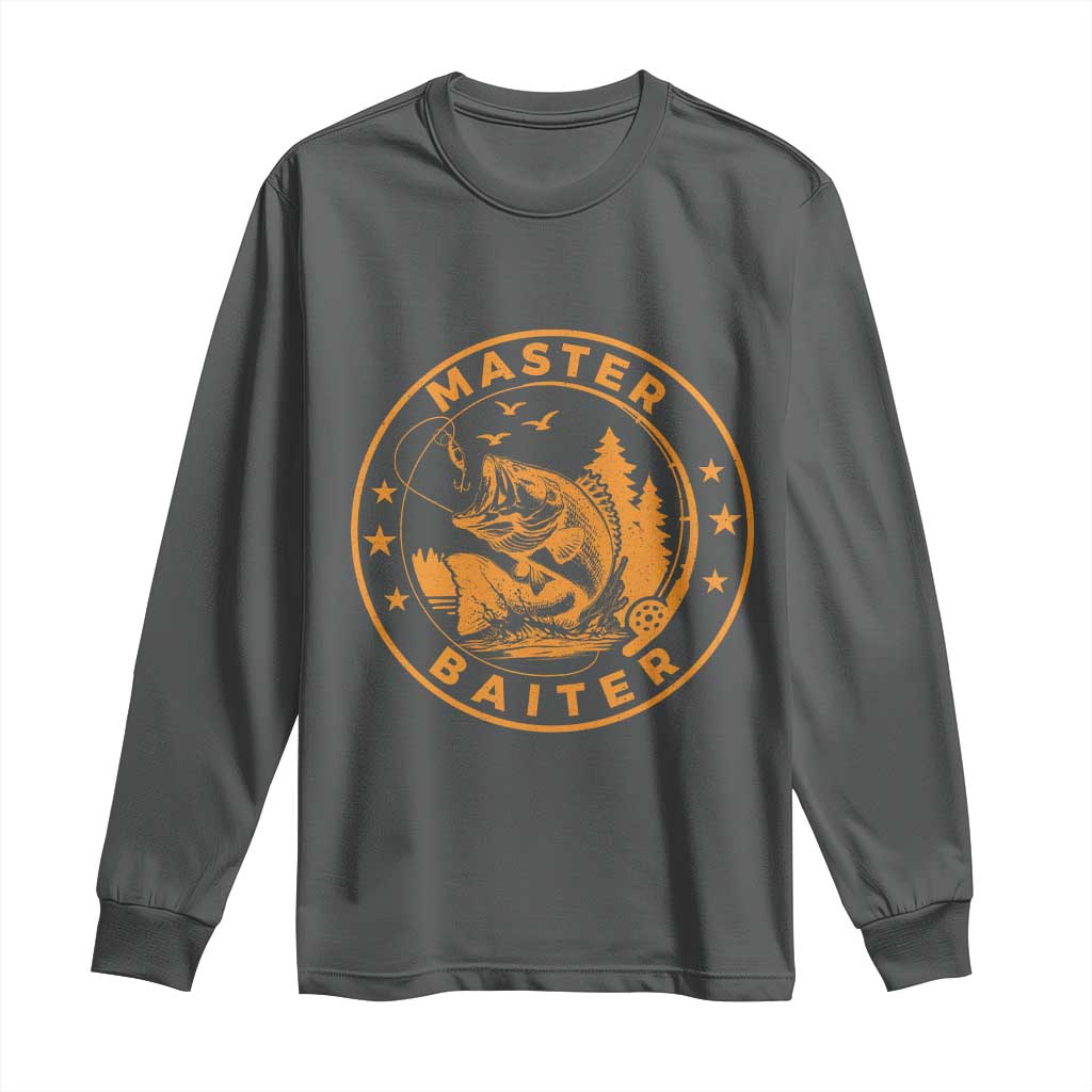 Master Baiter Long Sleeve Shirt Retro Bass Fishing Funny Fisher Fish Fisherman - Wonder Print Shop