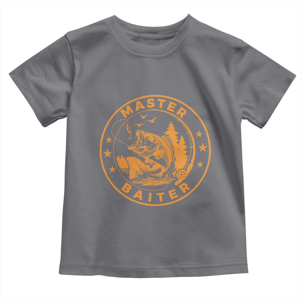 Master Baiter Toddler T Shirt Retro Bass Fishing Funny Fisher Fish Fisherman - Wonder Print Shop