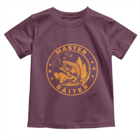 Master Baiter Toddler T Shirt Retro Bass Fishing Funny Fisher Fish Fisherman - Wonder Print Shop