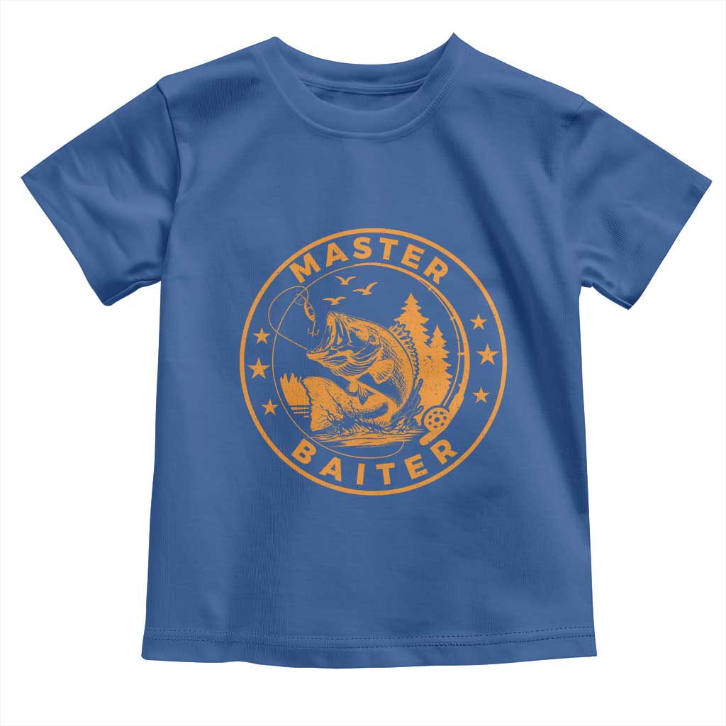 Master Baiter Toddler T Shirt Retro Bass Fishing Funny Fisher Fish Fisherman - Wonder Print Shop