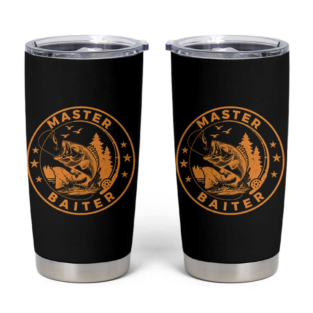 Master Baiter Tumbler Cup Retro Bass Fishing Funny Fisher Fish Fisherman - Wonder Print Shop
