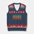Master Baiter V-Neck Knit Sweater Vest Retro Bass Fishing Funny Fish Fisherman - Wonder Print Shop