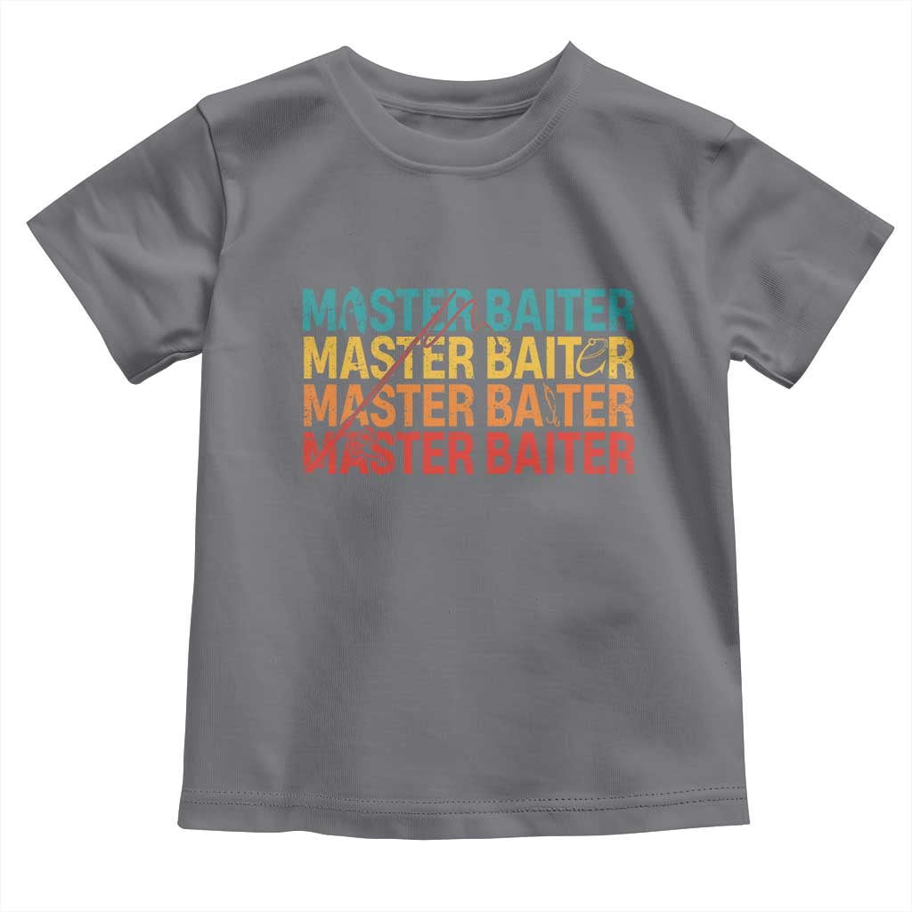 Master Baiter Toddler T Shirt Retro Bass Fishing Funny Fish Fisherman - Wonder Print Shop
