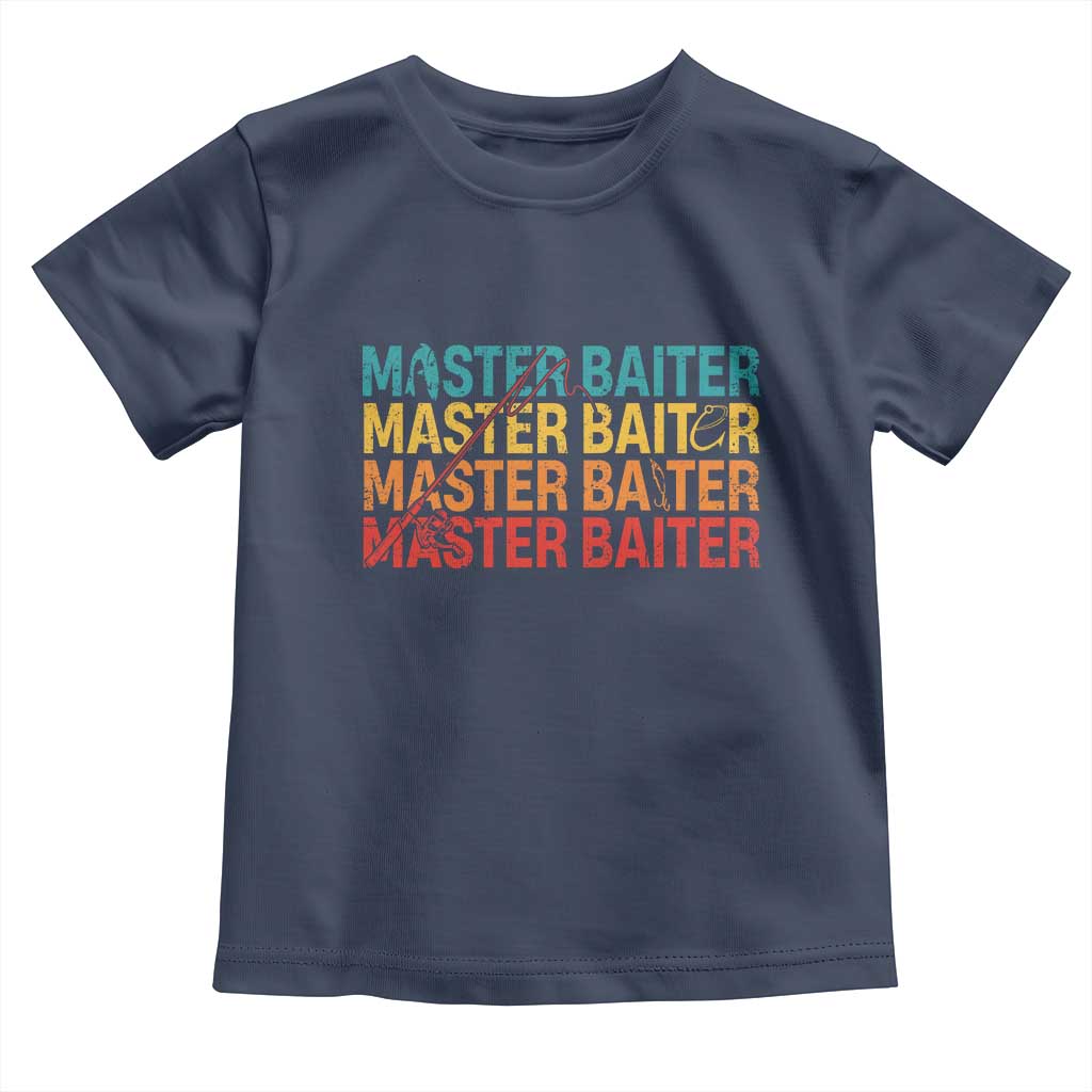 Master Baiter Toddler T Shirt Retro Bass Fishing Funny Fish Fisherman - Wonder Print Shop