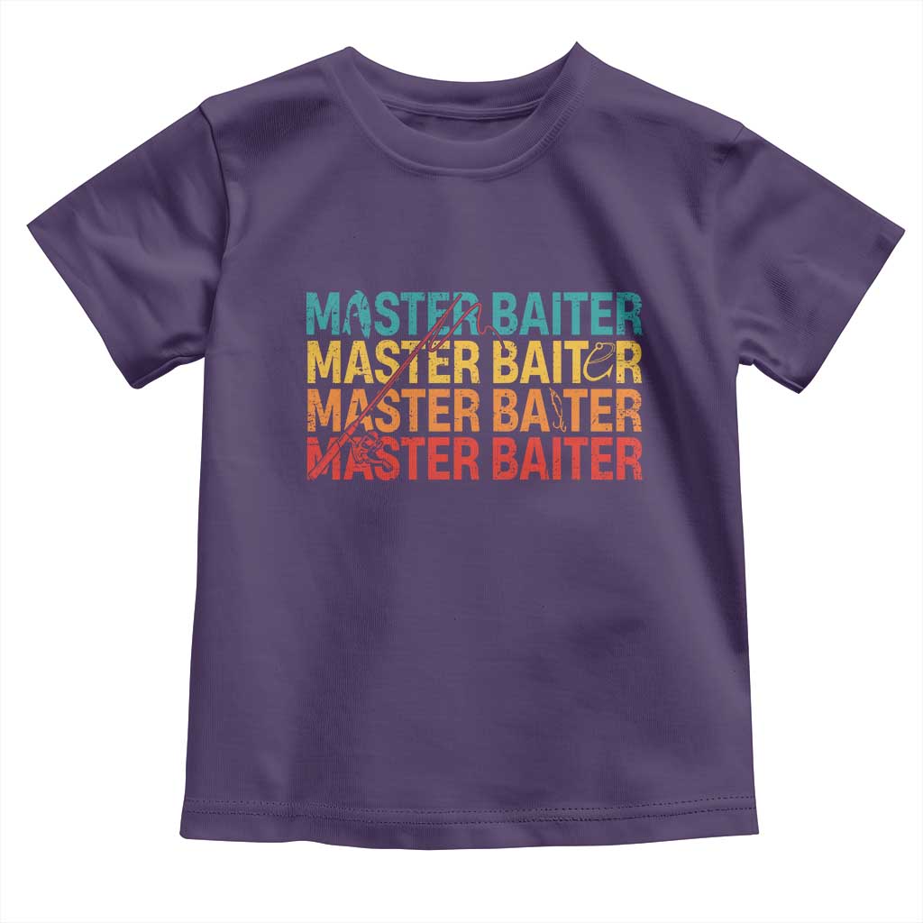 Master Baiter Toddler T Shirt Retro Bass Fishing Funny Fish Fisherman - Wonder Print Shop