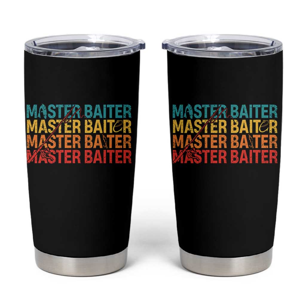 Master Baiter Tumbler Cup Retro Bass Fishing Funny Fish Fisherman - Wonder Print Shop