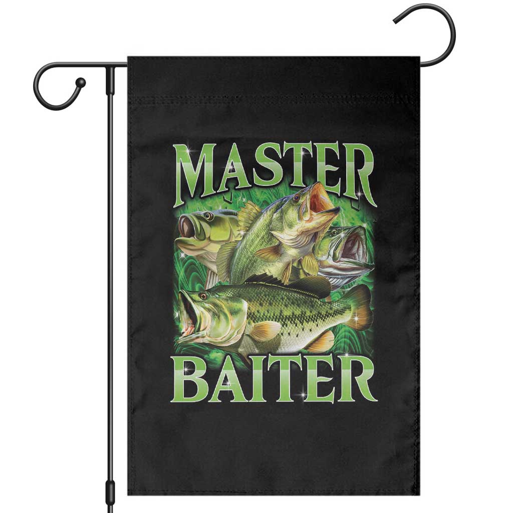 Master Baiter Garden Flag Funny Bass Fishing Fisher Bootleg Graphic - Wonder Print Shop