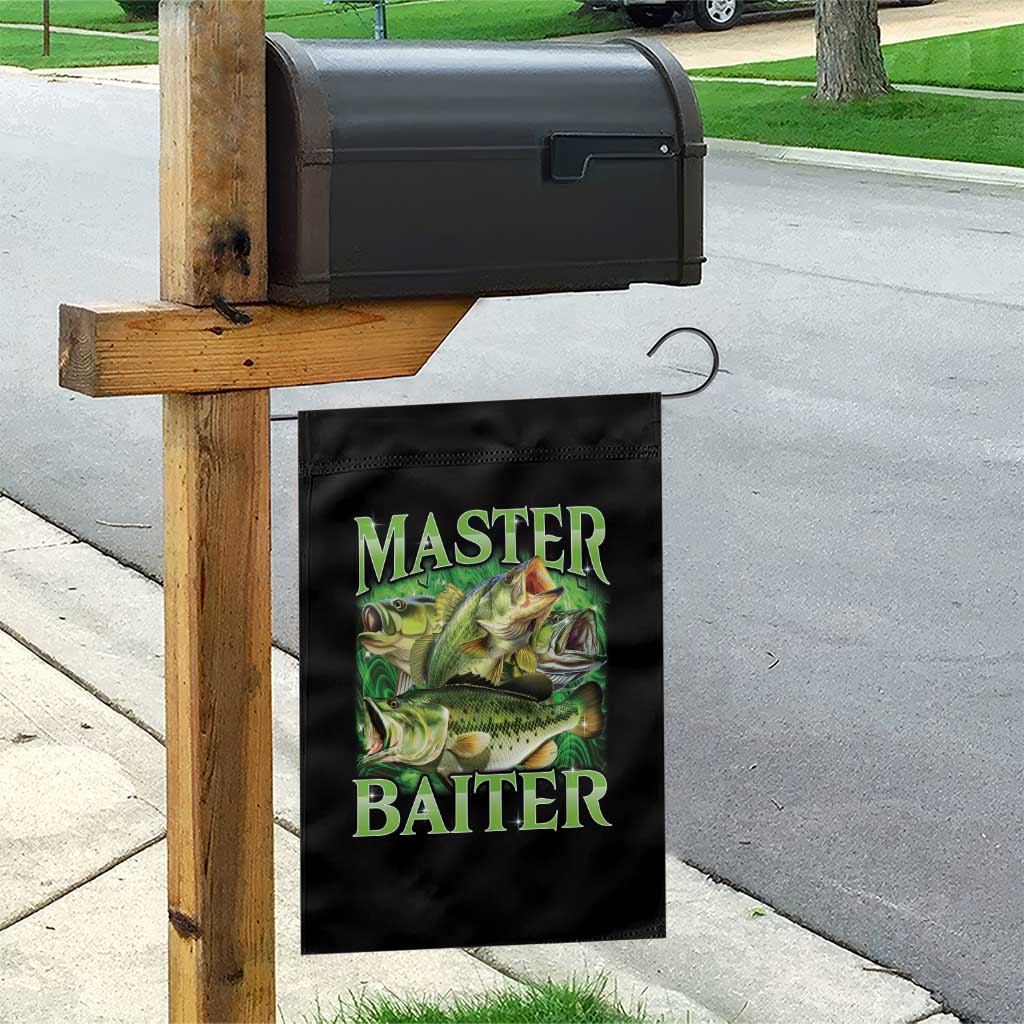 Master Baiter Garden Flag Funny Bass Fishing Fisher Bootleg Graphic - Wonder Print Shop