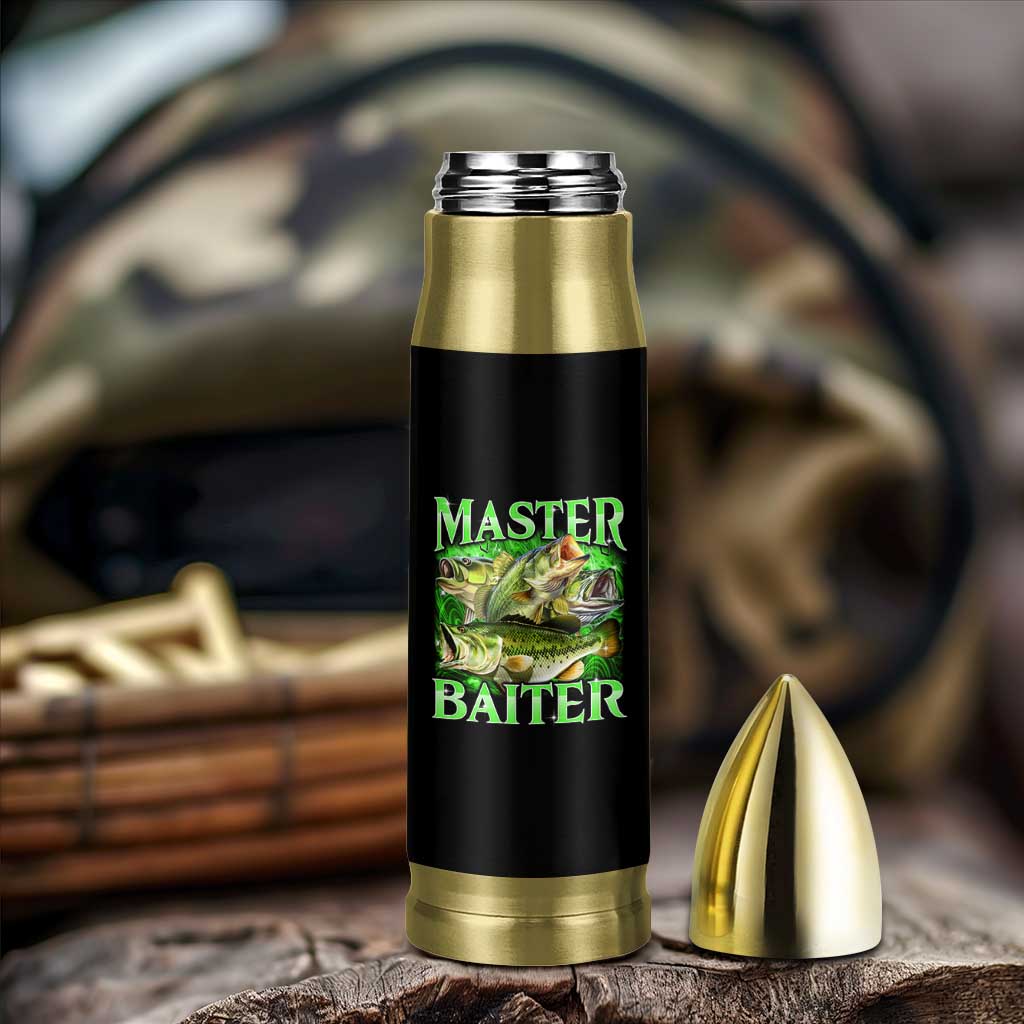 Master Baiter Bullet Tumbler Funny Bass Fishing Fisher Bootleg Graphic - Wonder Print Shop
