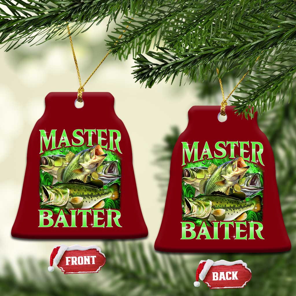 Master Baiter Ceramic Ornament Funny Bass Fishing Fisher Bootleg Graphic - Wonder Print Shop