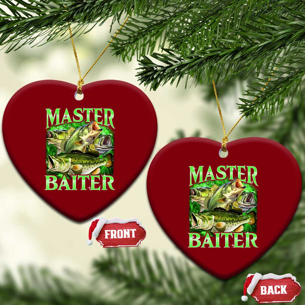 Master Baiter Ceramic Ornament Funny Bass Fishing Fisher Bootleg Graphic - Wonder Print Shop