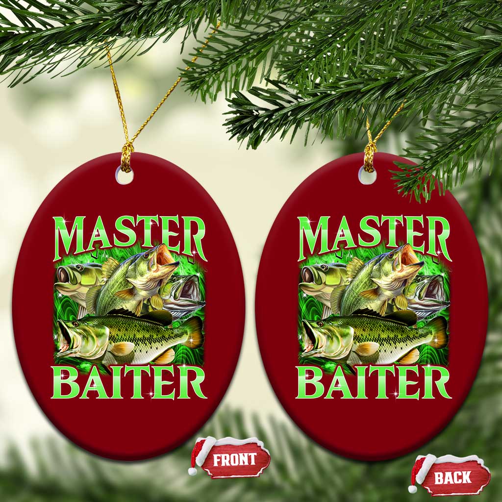 Master Baiter Ceramic Ornament Funny Bass Fishing Fisher Bootleg Graphic - Wonder Print Shop