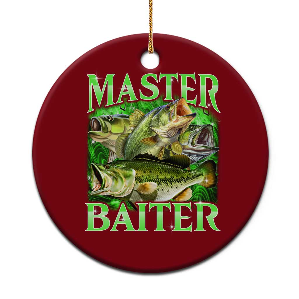 Master Baiter Ceramic Ornament Funny Bass Fishing Fisher Bootleg Graphic - Wonder Print Shop