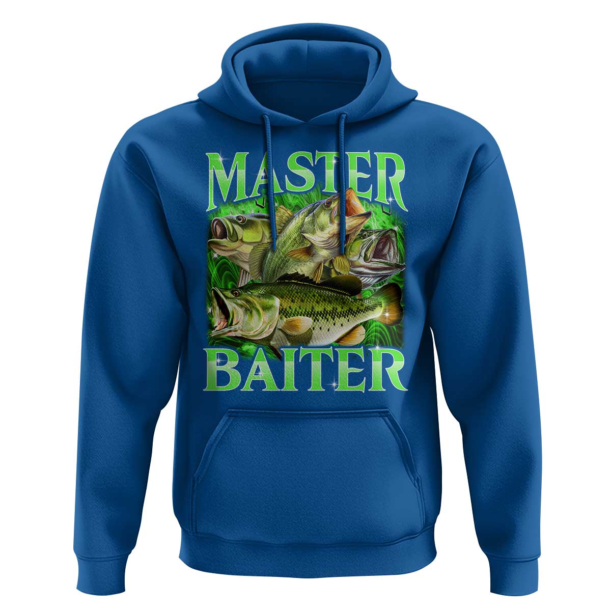 Master Baiter Hoodie Funny Bass Fishing Fisher Bootleg Graphic - Wonder Print Shop
