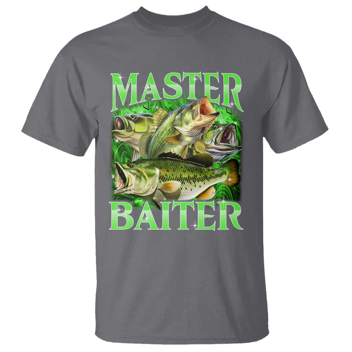 Master Baiter T Shirt Funny Bass Fishing Fisher Bootleg Graphic - Wonder Print Shop
