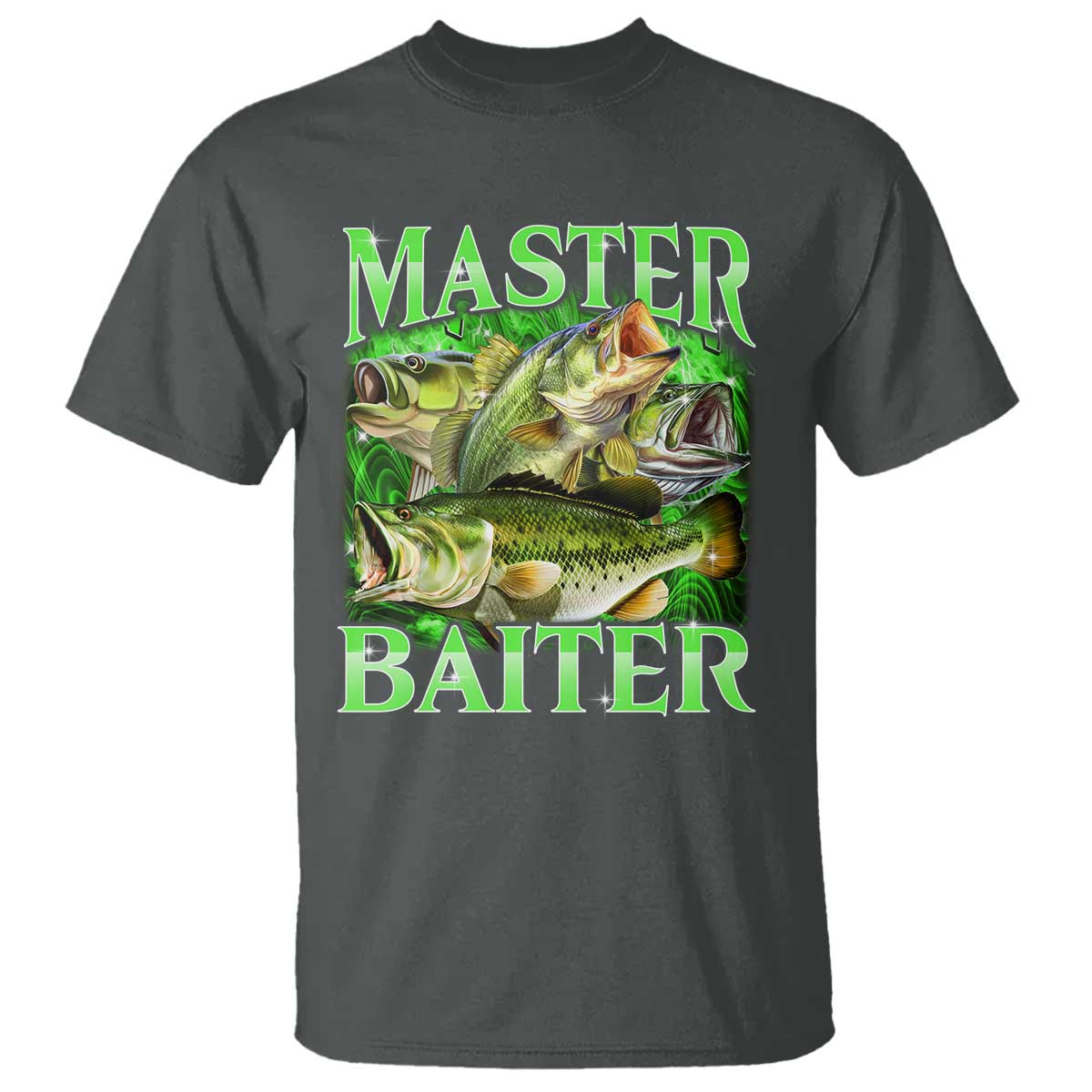 Master Baiter T Shirt Funny Bass Fishing Fisher Bootleg Graphic - Wonder Print Shop