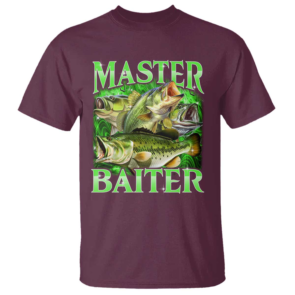 Master Baiter T Shirt Funny Bass Fishing Fisher Bootleg Graphic - Wonder Print Shop
