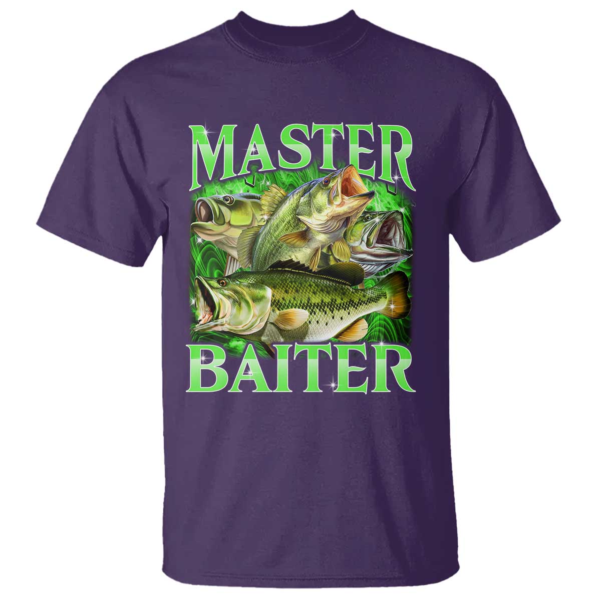 Master Baiter T Shirt Funny Bass Fishing Fisher Bootleg Graphic - Wonder Print Shop