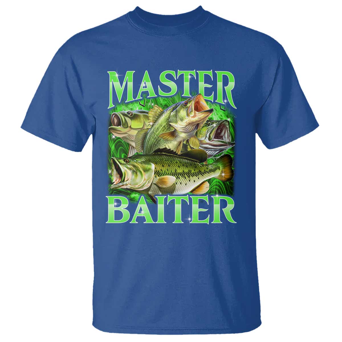 Master Baiter T Shirt Funny Bass Fishing Fisher Bootleg Graphic - Wonder Print Shop