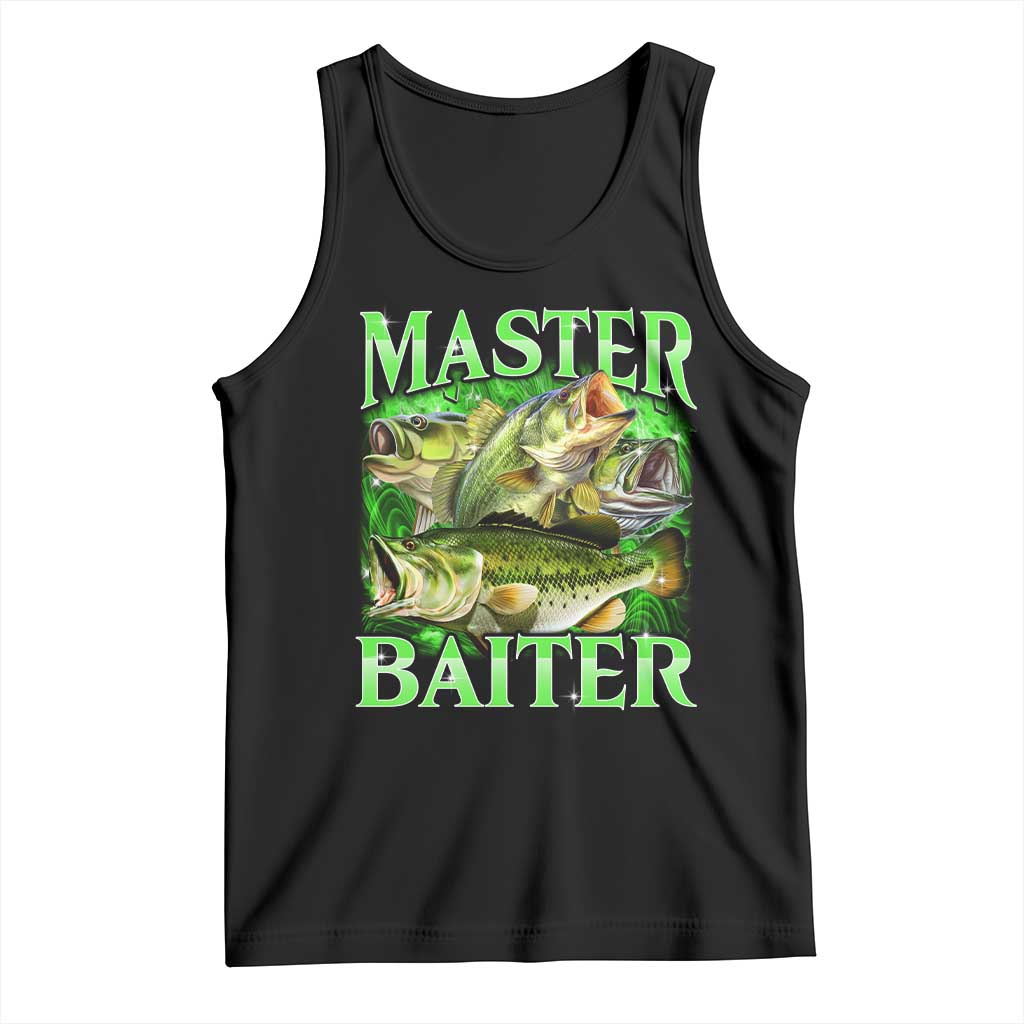 Master Baiter Tank Top Funny Bass Fishing Fisher Bootleg Graphic - Wonder Print Shop